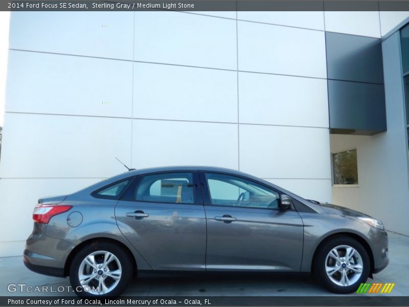 Sterling Gray / Medium Light Stone 2014 Ford Focus SE Sedan