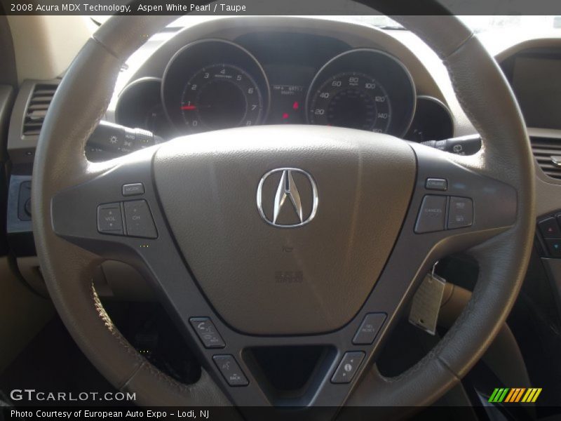Aspen White Pearl / Taupe 2008 Acura MDX Technology