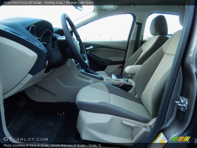 Sterling Gray / Medium Light Stone 2014 Ford Focus SE Sedan