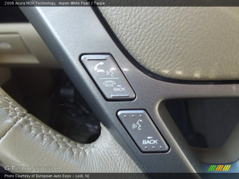 Aspen White Pearl / Taupe 2008 Acura MDX Technology