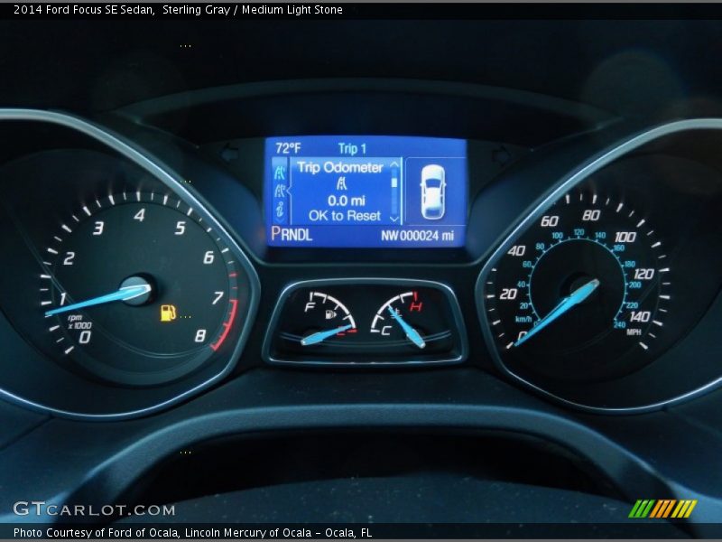 Sterling Gray / Medium Light Stone 2014 Ford Focus SE Sedan