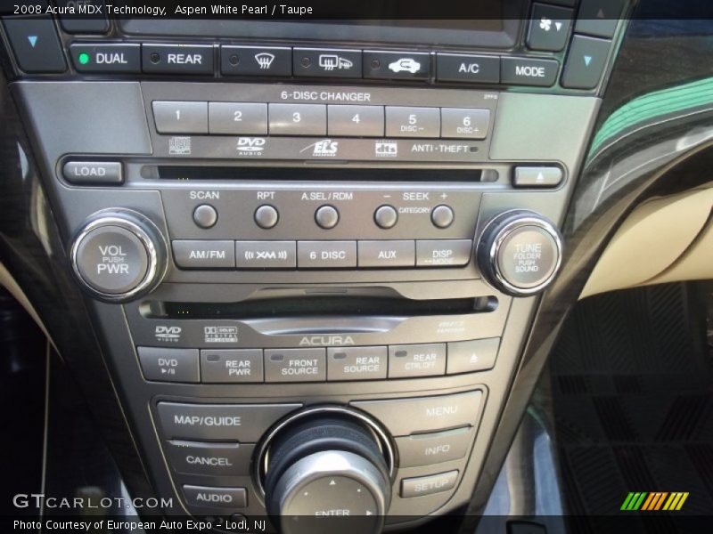 Aspen White Pearl / Taupe 2008 Acura MDX Technology