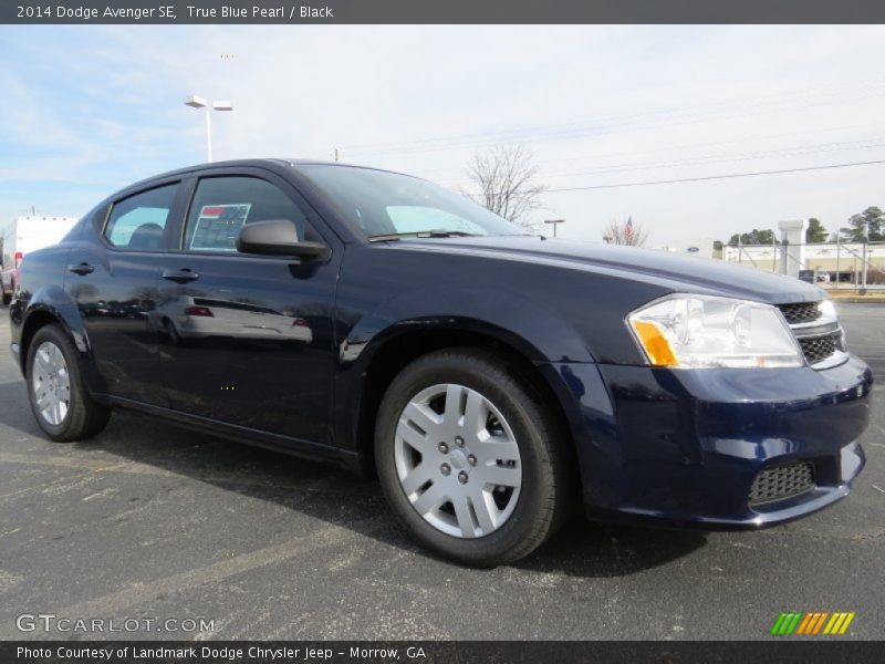 True Blue Pearl / Black 2014 Dodge Avenger SE