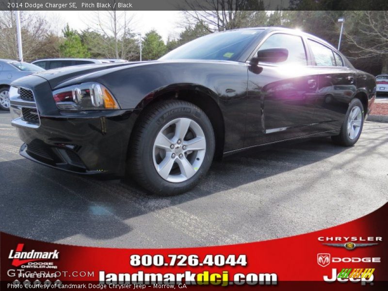 Pitch Black / Black 2014 Dodge Charger SE