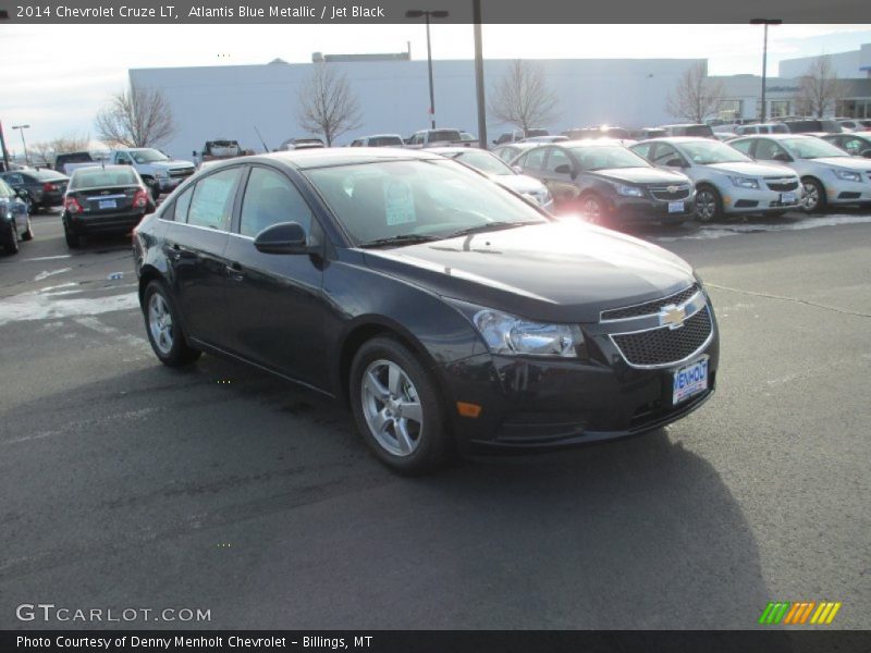 Atlantis Blue Metallic / Jet Black 2014 Chevrolet Cruze LT