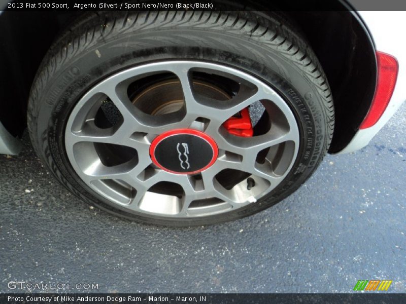 Argento (Silver) / Sport Nero/Nero (Black/Black) 2013 Fiat 500 Sport