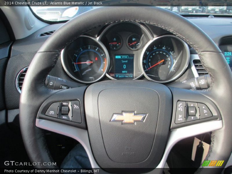 Atlantis Blue Metallic / Jet Black 2014 Chevrolet Cruze LT
