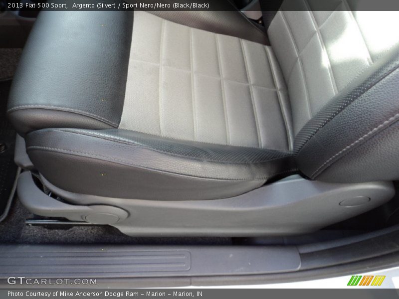 Argento (Silver) / Sport Nero/Nero (Black/Black) 2013 Fiat 500 Sport