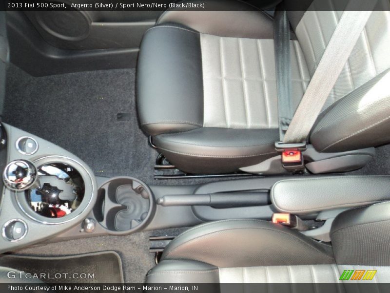 Argento (Silver) / Sport Nero/Nero (Black/Black) 2013 Fiat 500 Sport