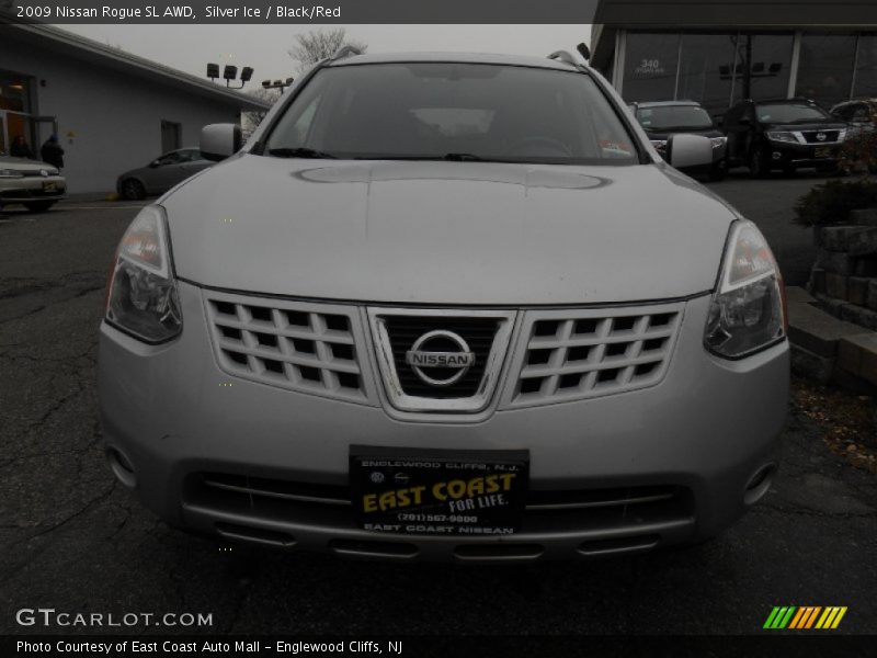 Silver Ice / Black/Red 2009 Nissan Rogue SL AWD