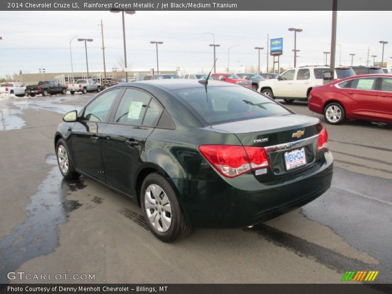 Rainforest Green Metallic / Jet Black/Medium Titanium 2014 Chevrolet Cruze LS