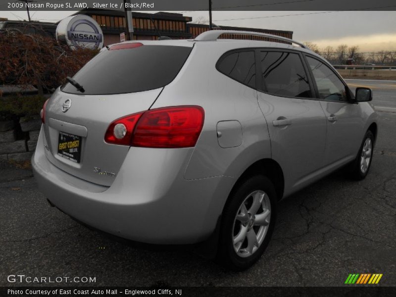 Silver Ice / Black/Red 2009 Nissan Rogue SL AWD
