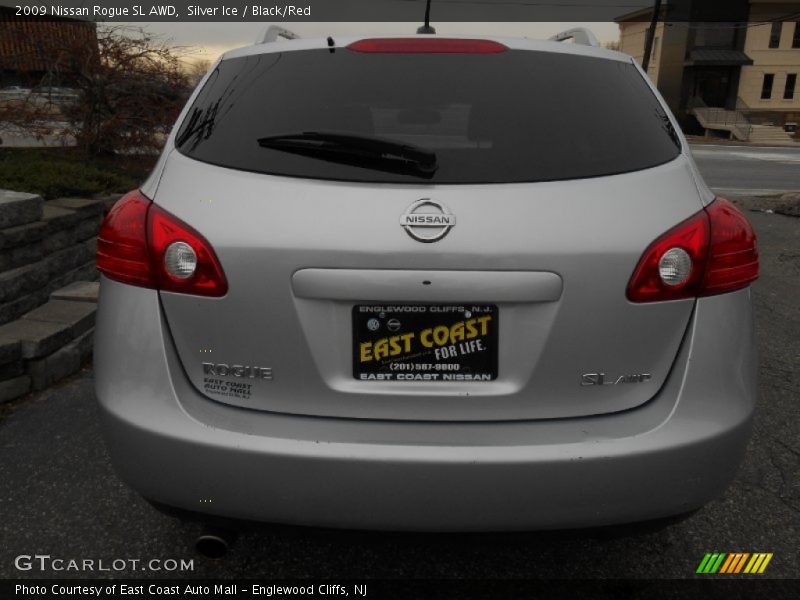 Silver Ice / Black/Red 2009 Nissan Rogue SL AWD