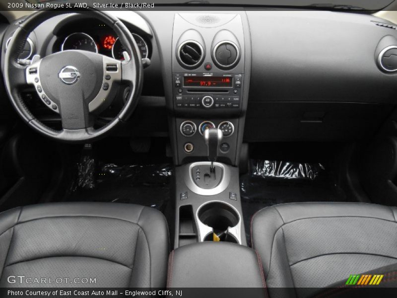 Silver Ice / Black/Red 2009 Nissan Rogue SL AWD