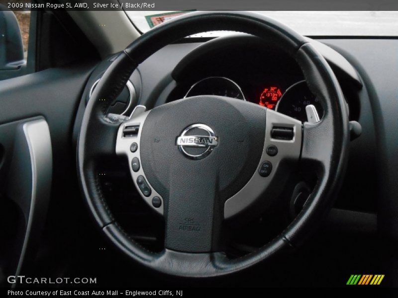 Silver Ice / Black/Red 2009 Nissan Rogue SL AWD