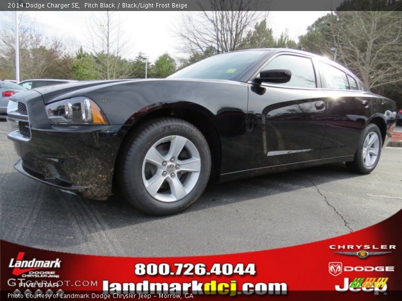 Pitch Black / Black/Light Frost Beige 2014 Dodge Charger SE