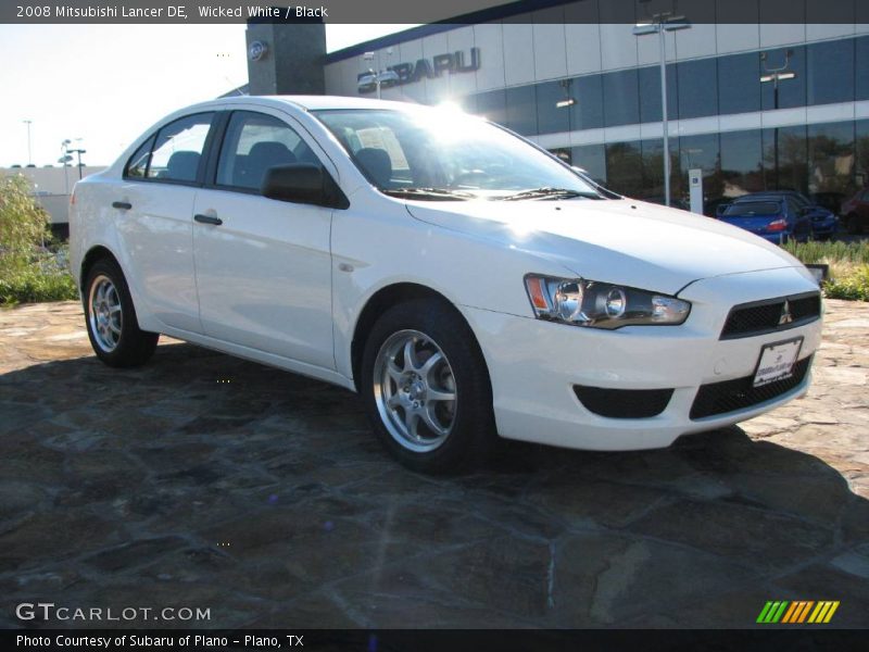 Wicked White / Black 2008 Mitsubishi Lancer DE