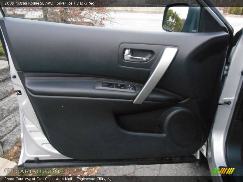 Silver Ice / Black/Red 2009 Nissan Rogue SL AWD