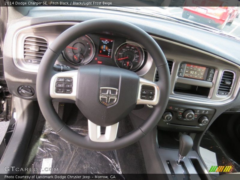 Pitch Black / Black/Light Frost Beige 2014 Dodge Charger SE