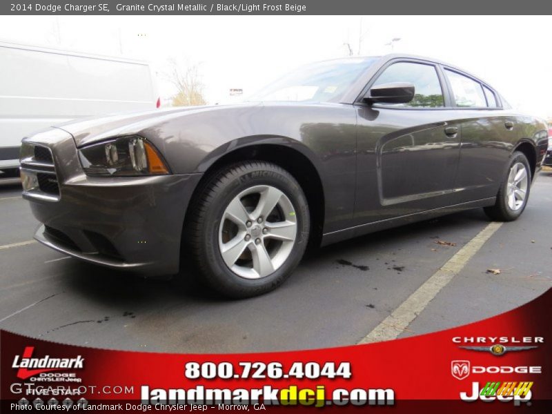 Granite Crystal Metallic / Black/Light Frost Beige 2014 Dodge Charger SE