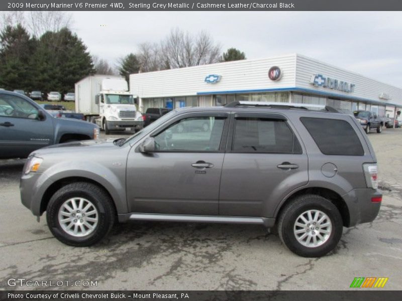 Sterling Grey Metallic / Cashmere Leather/Charcoal Black 2009 Mercury Mariner V6 Premier 4WD