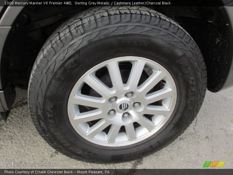 Sterling Grey Metallic / Cashmere Leather/Charcoal Black 2009 Mercury Mariner V6 Premier 4WD