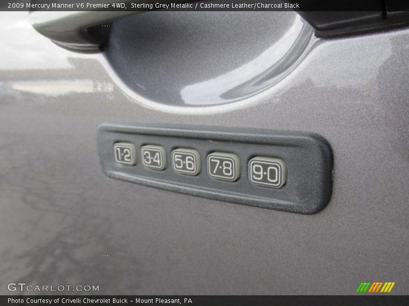 Sterling Grey Metallic / Cashmere Leather/Charcoal Black 2009 Mercury Mariner V6 Premier 4WD