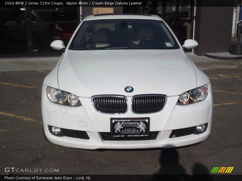 Alpine White / Cream Beige Dakota Leather 2009 BMW 3 Series 328xi Coupe