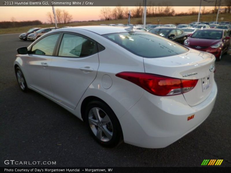 Shimmering White / Gray 2013 Hyundai Elantra GLS
