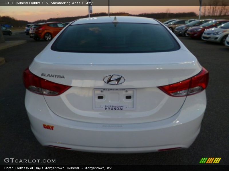Shimmering White / Gray 2013 Hyundai Elantra GLS