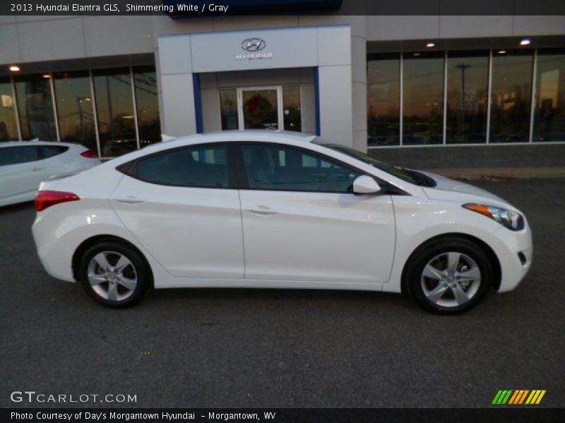 Shimmering White / Gray 2013 Hyundai Elantra GLS