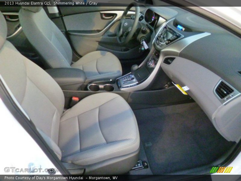 Shimmering White / Gray 2013 Hyundai Elantra GLS