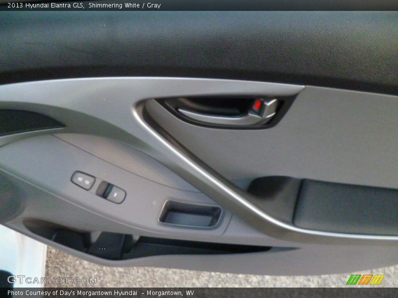 Shimmering White / Gray 2013 Hyundai Elantra GLS
