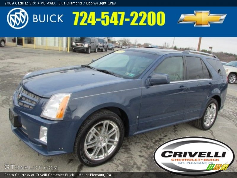 Blue Diamond / Ebony/Light Gray 2009 Cadillac SRX 4 V8 AWD