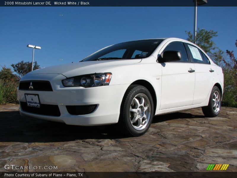 Wicked White / Black 2008 Mitsubishi Lancer DE
