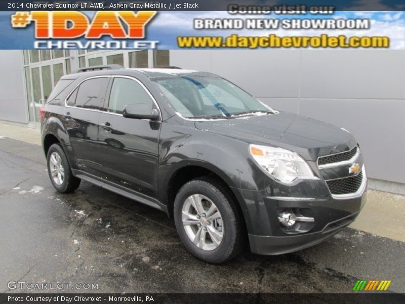 Ashen Gray Metallic / Jet Black 2014 Chevrolet Equinox LT AWD