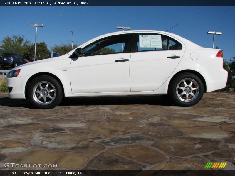 Wicked White / Black 2008 Mitsubishi Lancer DE