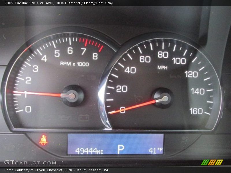 Blue Diamond / Ebony/Light Gray 2009 Cadillac SRX 4 V8 AWD