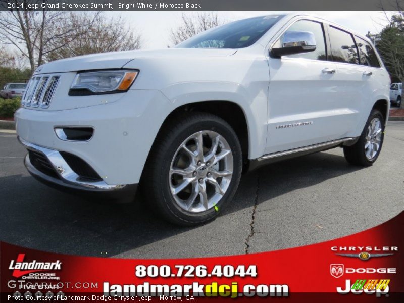 Bright White / Morocco Black 2014 Jeep Grand Cherokee Summit