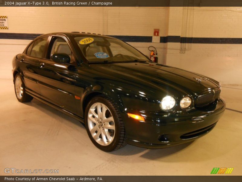 British Racing Green / Champagne 2004 Jaguar X-Type 3.0