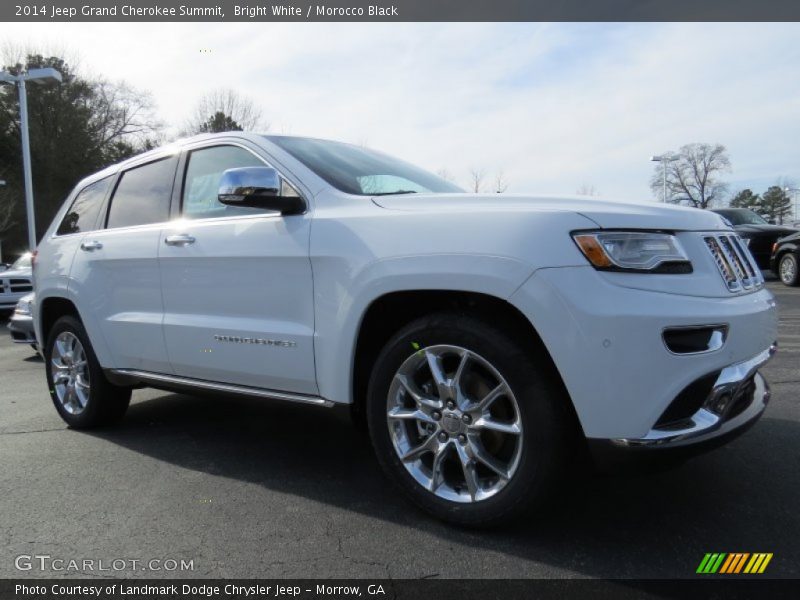 Bright White / Morocco Black 2014 Jeep Grand Cherokee Summit