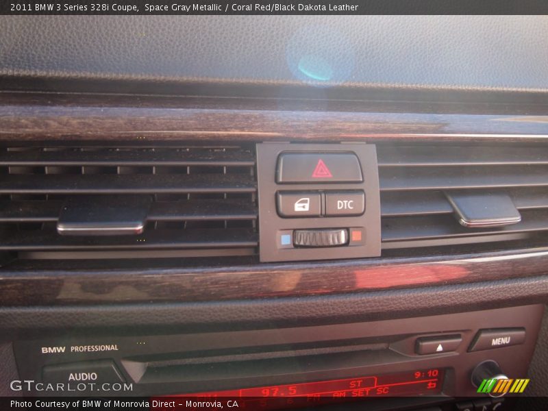 Space Gray Metallic / Coral Red/Black Dakota Leather 2011 BMW 3 Series 328i Coupe