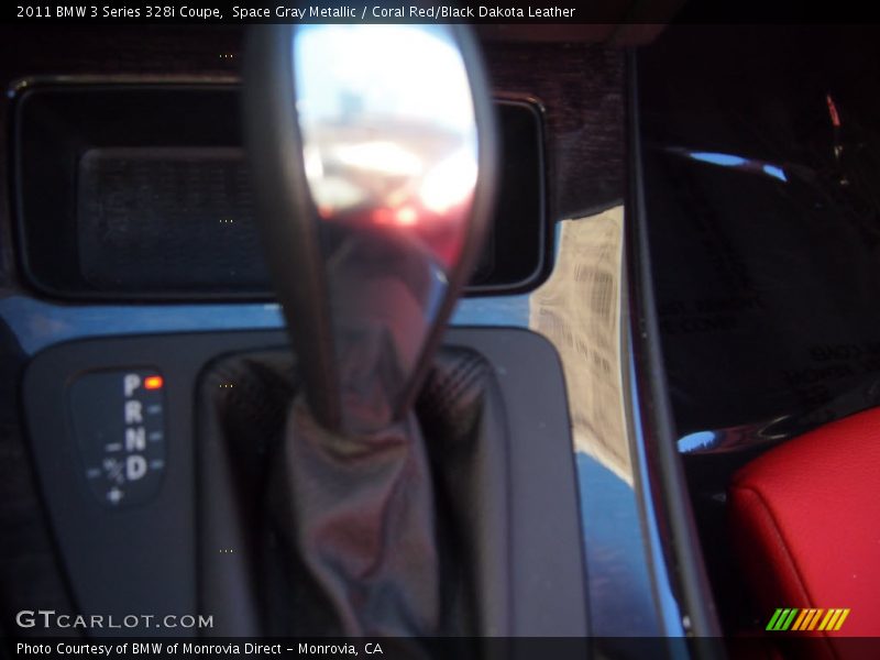 Space Gray Metallic / Coral Red/Black Dakota Leather 2011 BMW 3 Series 328i Coupe