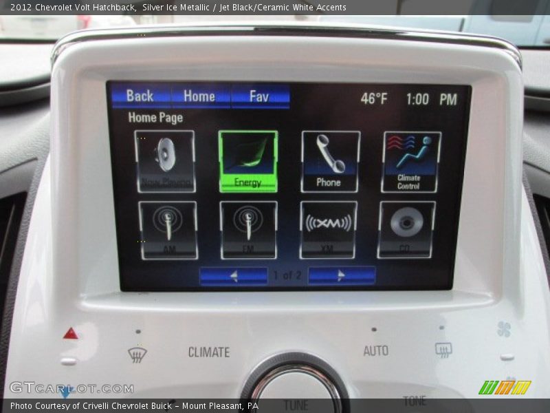 Silver Ice Metallic / Jet Black/Ceramic White Accents 2012 Chevrolet Volt Hatchback