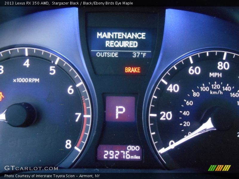 Stargazer Black / Black/Ebony Birds Eye Maple 2013 Lexus RX 350 AWD