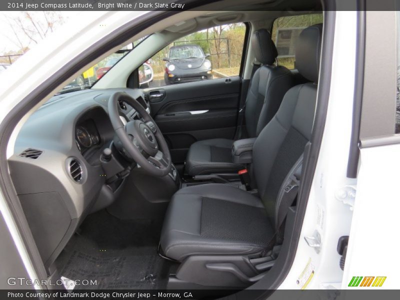 Bright White / Dark Slate Gray 2014 Jeep Compass Latitude