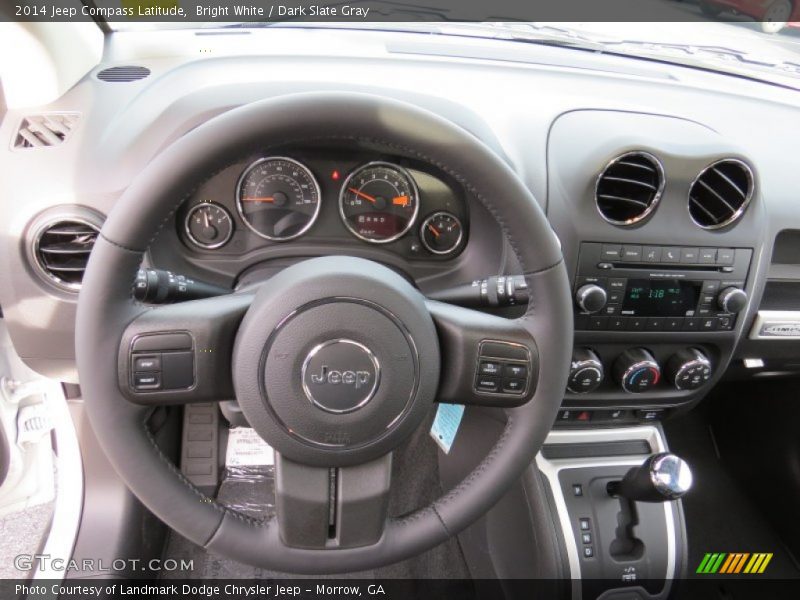 Bright White / Dark Slate Gray 2014 Jeep Compass Latitude