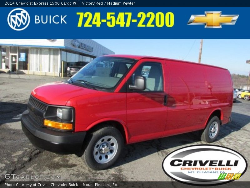 Victory Red / Medium Pewter 2014 Chevrolet Express 1500 Cargo WT