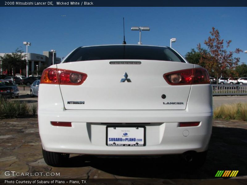 Wicked White / Black 2008 Mitsubishi Lancer DE