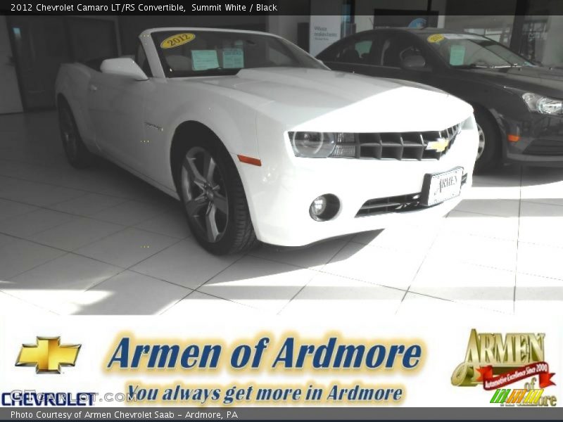 Summit White / Black 2012 Chevrolet Camaro LT/RS Convertible